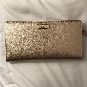 Kate Spade rose gold wallet / bill fold